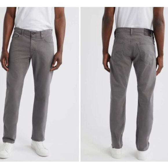 NEW! Adriano Goldschmied The Graduate Tailored Leg Pants Sueded Gray Size 28x34